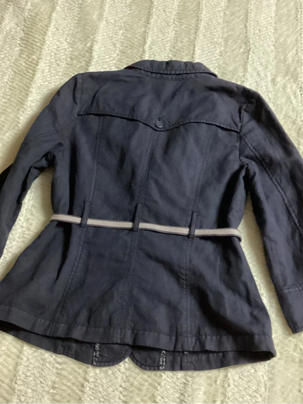 Women’s DaughtersOfThe Liberation Anthropology Navy Blue Cropped Utility Jacket